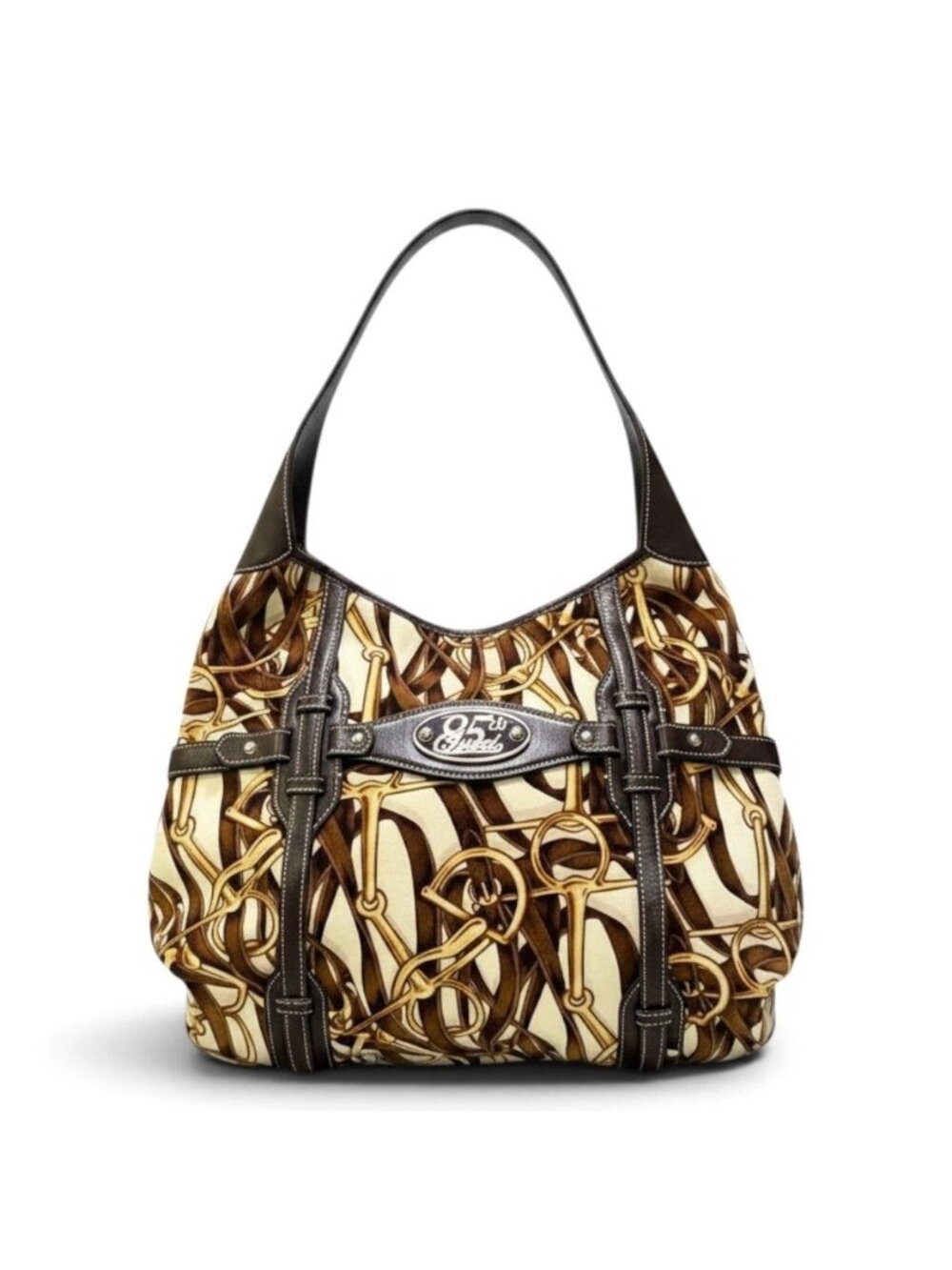 Gucci Horsebit Hobo Tote Velour Leather